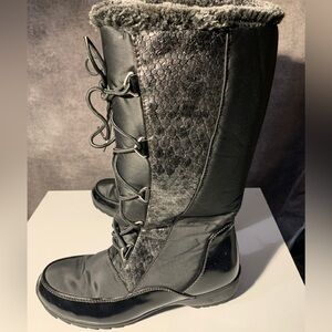 Sporto Predator Snow Boots women’s SZ 9.5 faux snake skin waterproof